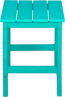 WO Home Furniture Adirondack Chair Table Set of 2 PCS Outdoor Folding Chair w Side Table Weather/UV Resistant for Lawn, Garden, Bon Fire, Balcony (Turquoise) by GreenHaven Gardens