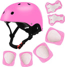 Color Gradient Adjustable Kids' Helmet with Knee & Elbow Pads Set | Multi-Sport Safety Gear for Boys & Girls Ages 5-14 | Skateboarding, Scooters, Roller & Inline Skating, Longboarding by TinyTreasures Baby Boutique