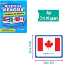 Menique Flags of The Americas Memory Matching Game – Spanish Edition – 70 Cards (35 Pairs) with Flags, Countries & Capitals – Educational Matching Game in Spanish for Kids and Adults by TinyTreasures Baby Boutique