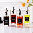 Molimoli Olive Oil Dispenser Bottle for Kitchen With Weighted Pourer - Glass Cruet Set of 4 | 350ml by CozyNest Decor