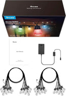 Govee Smart Outdoor String Lights H7016, 96ft RGBIC Outdoor Lights with 30 Dimmable LED Bulbs, IP65 Waterproof, Color Changing Warm White Lights with 47 Scene Modes for Patio, Backyard, App Control