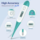 Boncare 10 Seconds Digital Thermometer for Adults and Kids - Accurate & Safe Rectal Thermometer for Baby with Fever Alarm, Oral Thermometer (Clear Blue) by TinyTreasures Baby Boutique