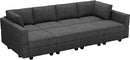 Belffin Modular Sectional Sleeper Sofa Bed Convertible Sectional Couches for Living Room. Black Couch by CozyNest Decor