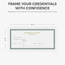Homeforia 4x9 Business License Frame White, High End Oak 4 x 9 White Wood Certificate Frames, 9x4 Wooden Document Frames for Wall or Tabletop, 4 by 9 Picture Frames, Tempered Glass, Wall Kit, Set of 1 by CozyNest Decor