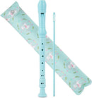 Recorder Instrument for Beginner Kids Adults,8-Hole Soprano Descant Recorder Music Flute with with Cleaning Rod & Leather Case For School Student Home Entertainment(2-Green Unicorn) by TinyTreasures Baby Boutique
