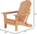 WO Home Furniture Adirondack Chairs Table Set of 3 PCS Outdoor Folding Chairs Coffee Table Weather/UV Resistant for Lawn, Garden, Bon Fire, Balcony (Teak) by GreenHaven Gardens