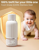 Portable Bottle Warmer for Travel, 2.5 Min Fast Heating for Breast Milk and Formula, Portable Milk Warmer with 10400mAh Long Battery, 17oz Large Capacity, Fast Charging Baby Bottle Warmer by TinyTreasures Baby Boutique