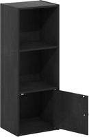 Furinno Luder Shelf Bookcase with 1 Door Storage Cabinet, Blackwood by TinyTreasures Baby Boutique