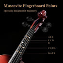 Eastar 1/2 Violin Set for Beginners, Half Size Fiddle with Hard Case, Rosin, Shoulder Rest, Bow, and Extra Strings (Imprinted Finger Guide on Fingerboard), EVA-2 by TinyTreasures Baby Boutique