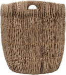KOUBOO Madras Planter Basket, Plant Container, Tree Planter, Basket Front Door, Decorative Plants Pot, Woven Options for Every Space, Dark Brown, Large by CozyNest Decor