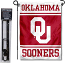 College Flags & Banners Co. Oklahoma Sooners Garden Flag with Stand Holder by GreenHaven Gardens