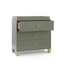 Storkcraft California 3-Drawer Chest with Removable Changing Topper (Olive with Driftwood) – GREENGUARD Gold Certified, Interlocking Drawer System, Pre-Installed Tracks, Easy Assembly by TinyTreasures Baby Boutique