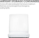 Vtopmart Food Storage Containers 4.3L / 145.4oz, 4 Pieces BPA Free Plastic Airtight Canister for Flour, Sugar, Baking Supplies, with 4 Measuring Cups and 24 Labels, Black by CozyNest Decor