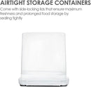 Vtopmart Food Storage Containers 2.5L / 84.5oz, 4 Pieces BPA Free Plastic Airtight Canister for Flour, Sugar, Baking Supplies, with 4 Measuring Cups and 24 Labels, Black by CozyNest Decor