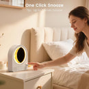 Sunrise Alarm Clock, White Noise Machine & Meteor Moonlight - 10 Soothing Sounds, Dual Alarms, 30/60/90min Timer, Easy Snooze - Bedroom Gift for Insomnia Adults/Women - White by TinyTreasures Baby Boutique