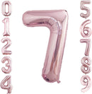 GOER Rose Gold Foil Balloons Number 7,Huge Number Balloons for 7th Birthday Party Supplies Anniversary Decorations(3 pcs,42 inch,32 inc,16inch) by TinyTreasures Baby Boutique