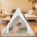 Baby Play Mat, 43x43 Inch Thicken Portable Self-Inflating Playmat for Kids Teepee Tent, Cushion Baby Mat for Floor, Tummy Time Mat with Travel Bag by TinyTreasures Baby Boutique