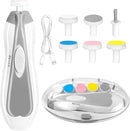 Baby Nail Trimmer Electric, 6 in 1 Rechargeable Baby Nail Clippers Manicure Set Grooming Kit for Toddler Infant or Adults (Grey) by TinyTreasures Baby Boutique