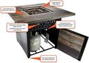 DualHeat by Endless Summer, The Harris, 38" Square Propane Gas Outdoor Fire Pit/Patio Heater by GreenHaven Gardens
