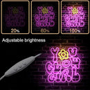 WLHOPE You Glow Girl Neon Sign Pink Led Neon Signs for Wall Decor USB Glowing Girl Neon Light Signs Man Cave Wall Art Signs for Bedroom Girls Room Bar Club Shop Office Wedding Birthday Party by GreenHaven Gardens