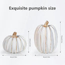 2Pcs Halloween Pumpkin Artificial Resin Pumpkins Decor for Mantel Harvest Autumn Tabletop Decoration Gold Fall Pumpkin Decorations Thanksgiving Table Centerpieces (Set C, ONE Size) by CozyNest Decor