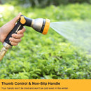 FANHAO Garden Hose Nozzle, 100% Heavy Duty Metal Spray Nozzle with Thumb Control, High Pressure Water Nozzle with 8 Adjustable Spray Patterns for Watering Plants, Washing Cars and Showering Pets by GreenHaven Gardens