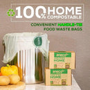 ANECO 100% Compostable Food Waste Bags 2.6 Gallon With Handles, Small Compost Bags for Countertop Bin, OK Compost HOME & BPI Certified Compostable Kitchen Food Waste Bag (45 Count) by GreenHaven Gardens