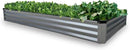 GARDMAX 8x4x1FT Galvanized Raised Garden Bed Kit, Metal Planter Boxes Outdoor with Easy Assembly, Large Garden Bed for Vegetables, Fruits, Flower, Herbs Rectangle Silver by CozyNest Decor
