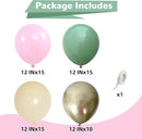 Sage Green Pink Balloons 12 Inch Olive Green Pastel Pink Ivory Metallic Gold Latex Balloon for Boho Baby in Bloom Fairy Floral Wildflower Tea Safari Jungle Baby Shower Birthday Party Decoration by CozyNest Decor