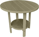 Phat Tommy Round Poly Resin Outdoor Patio Dining Table, All Weather Poly Patio Outdoor Furniture, Weatherwood by GreenHaven Gardens