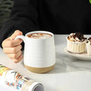 Hasense Porcelain Coffee Mugs Set of 6, 15 Ounce Large Ceramic Coffee Cups Set with Handle for Latte, Tea, Cocoa and Hot Chocolate, White Coffee Mugs for Men and Women, Microwave Safe by CozyNest Decor