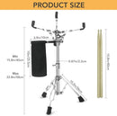 Snare Drum Stand Snare Stand with Drumstick Holder and a Pair of 5A Drum Sticks Fit for 8 to 15 Inch Snare Drum and Practice Pad, Adjustable Height 15.8 to 22.8 Inches for Drum Beginners by TinyTreasures Baby Boutique