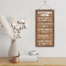 Hanging Rustic Wooden Kitchen Decor Sign, Printed Wood Wall Art, Funny Farmhouse Kitchen Wall Decor I1 by CozyNest Decor