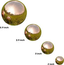 Nerien Gazing Ball, Stainless Steel Garden Mirror Globe, Polished Ornament Sphere, Hollow Floating Reflective Hemisphere, for Home Outdoor Pond Housewarming Swimming Pool Decoration, Rose Gold, 10Pcs by GreenHaven Gardens