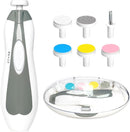 Baby Nail Trimmer Electric, 6 in 1 Baby Nail File Clippers Infant Grooming Kit Manicure Set for Toddler or Adults, Grey by TinyTreasures Baby Boutique