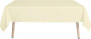 sancua Rectangle Tablecloth - 60 x 120 Inch - Stain and Wrinkle Resistant Washable Polyester Table Cloth, Decorative Fabric Table Cover for Dining Tables, Buffet Parties and Camping, Beige by CozyNest Decor