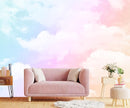 Rainbow Cloud Wallpaper for Kids Room Ceiling Sky Wall Mural for Girls Room Living Room Bedroom Dining Room Basement(Not Self-Adhesive) by TinyTreasures Baby Boutique
