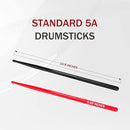 5A Nylon Drumsticks for Kids Adults: Light Durable Drum Sticks Black Red with Anti-Slip Handles for Electronic Drums Exercise Percussion Accessories (2 Pairs) by TinyTreasures Baby Boutique