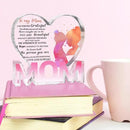 Mothers Day Gifts Best Mom Gifts -Gifts for Mom from Daughter Son - Best Mom Ever Gifts Unique Mother Birthday Acrylic Heart-Shaped Plaque Desk Decorations Present for Mom Christmas Anniversary by CozyNest Decor