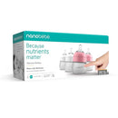 Nanobebe Flexy Silicone Baby Bottle, Anti-Colic, Natural Feel, Non-Collapsing Nipple, Non-Tip Stable Base, Easy to Clean 4-Pack, Pink/White, 5 oz by TinyTreasures Baby Boutique