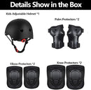 Kids Bike Helmet with Knee Elbow Wrist Pads Guards,Pink,for Ages 2-3-5-8-14,Sports Bicycle,Skate Scooter,Rollerblading with Unicorn Sticker by TinyTreasures Baby Boutique