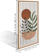 IARTTOP Large Boho Wood Wall Art Framed 16x32 Inch Mid century Modern Wooden Wall Decor Abstract Bohemian Minimalist Art Decor for Bedroom Living Room Office Set of 3 by CozyNest Decor