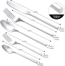 Matte Silverware Set Silver Flatware Set with Hexagon Handle 20 Pieces 18/0 Stainless Steel Cutlery Set Wedding Housewarming Gift Service for 4 (Matt silver) by CozyNest Decor