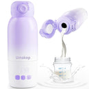 Portable Bottle Warmer for Travel: Large 12oz Capacity with Dual Heating Modes for Breast Milk & Water, Smart Temperature Control, Baby Bottle Warmer for Travel, Gifts for New Mom, Purple by TinyTreasures Baby Boutique