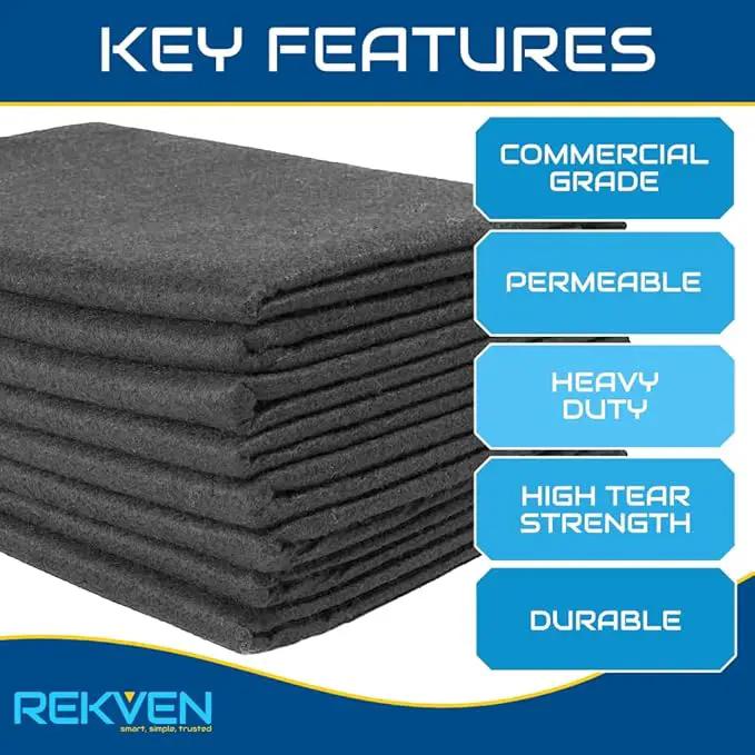 10 x 15 Feet Pond Liner Underlayment Non Woven Geotextile with 15 U-Pins, photo 2 of 7
