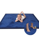 Baby Play Mat for Floor,1.3" Thick Memory foam Tummy Time Mat,Soft Coral Velvet Nursery Rug,Extra Large Non Slip Crawling Mat for Toddlers,Infants,kids,Yoga Mat,Tatami Mat for Living Room(Royal Blue) by TinyTreasures Baby Boutique