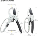 Garden Clippers, Premium Germany Pruners, Work 3 Times Easier, Professional Pruning Shears, Cutting Rose, Flower, Hedge, Stem, Sharp Scissors Gardening Tools, Arthritis Weak Hand Snips by GreenHaven Gardens