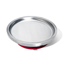 Avanchy Open Baby Plates with Suction – Stainless Steel Divided Plates for Toddlers, BPA-Free, Dishwasher Safe, Unbreakable, Non-Toxic, 100% Silicone Suction – Magenta by TinyTreasures Baby Boutique