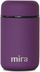 MIRA Insulated Food Jar Thermo for Hot Food & Soup, Compact Stainless Steel Vacuum Lunch Container for Meals To Go - 13.5 oz, Purple by TinyTreasures Baby Boutique