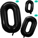 GOER 2 Pcs 42 Inch Black Foil Balloons Number 0 for 10th 20th 30th 40th 50th 60th 70th 80th 90th 100th Birthday Party Supplies Anniversary Decorations by TinyTreasures Baby Boutique